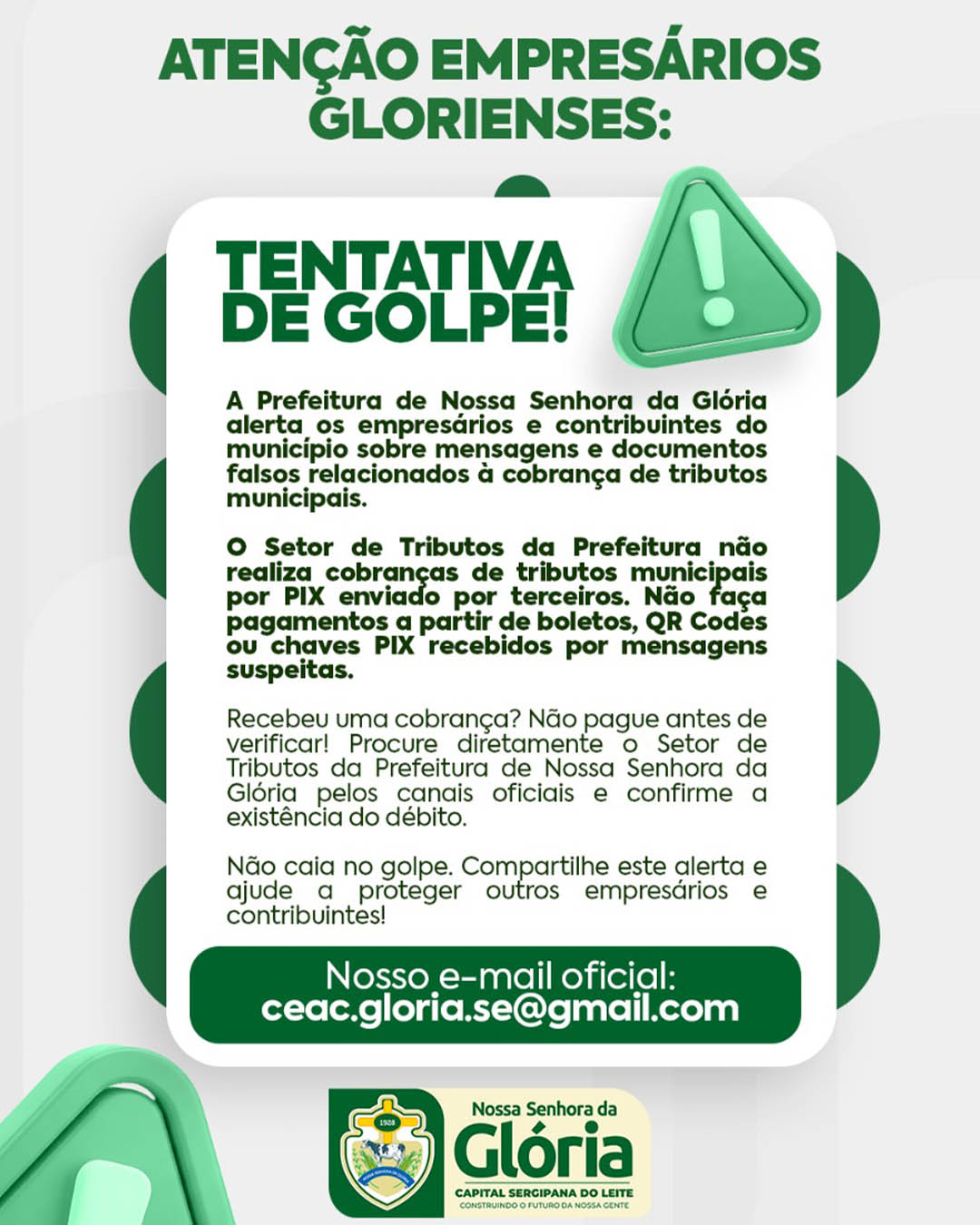 Atenção! Cuidado com o Golpe - Tributos
