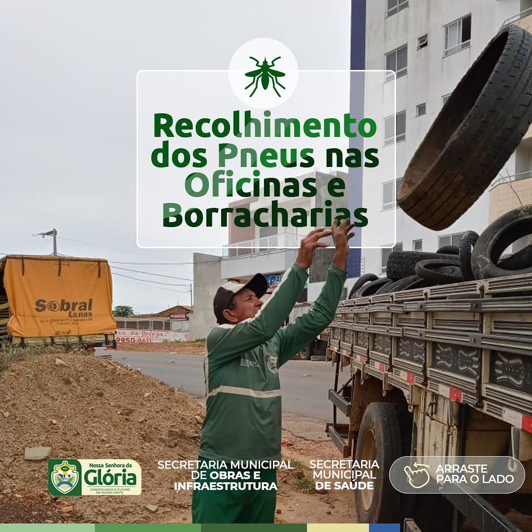 Gestão Municipal realiza mutirão para recolhimento de pneus velhos