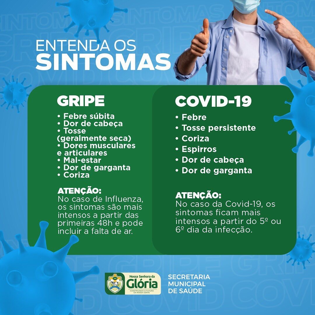 SMS apresenta diferenças entre gripe e Covid-19