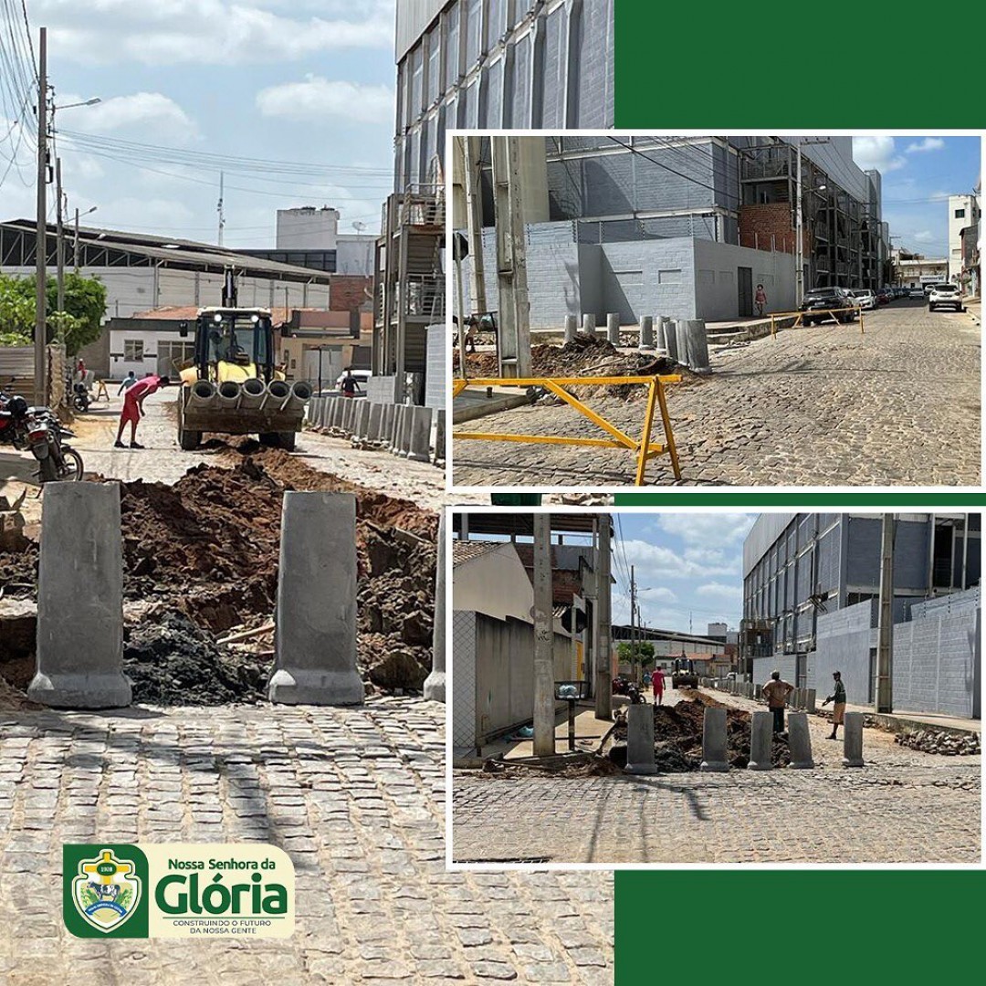 Secretaria Municipal de Obras e Infraestrutura realiza obra de recuperação e drenagem de ruas