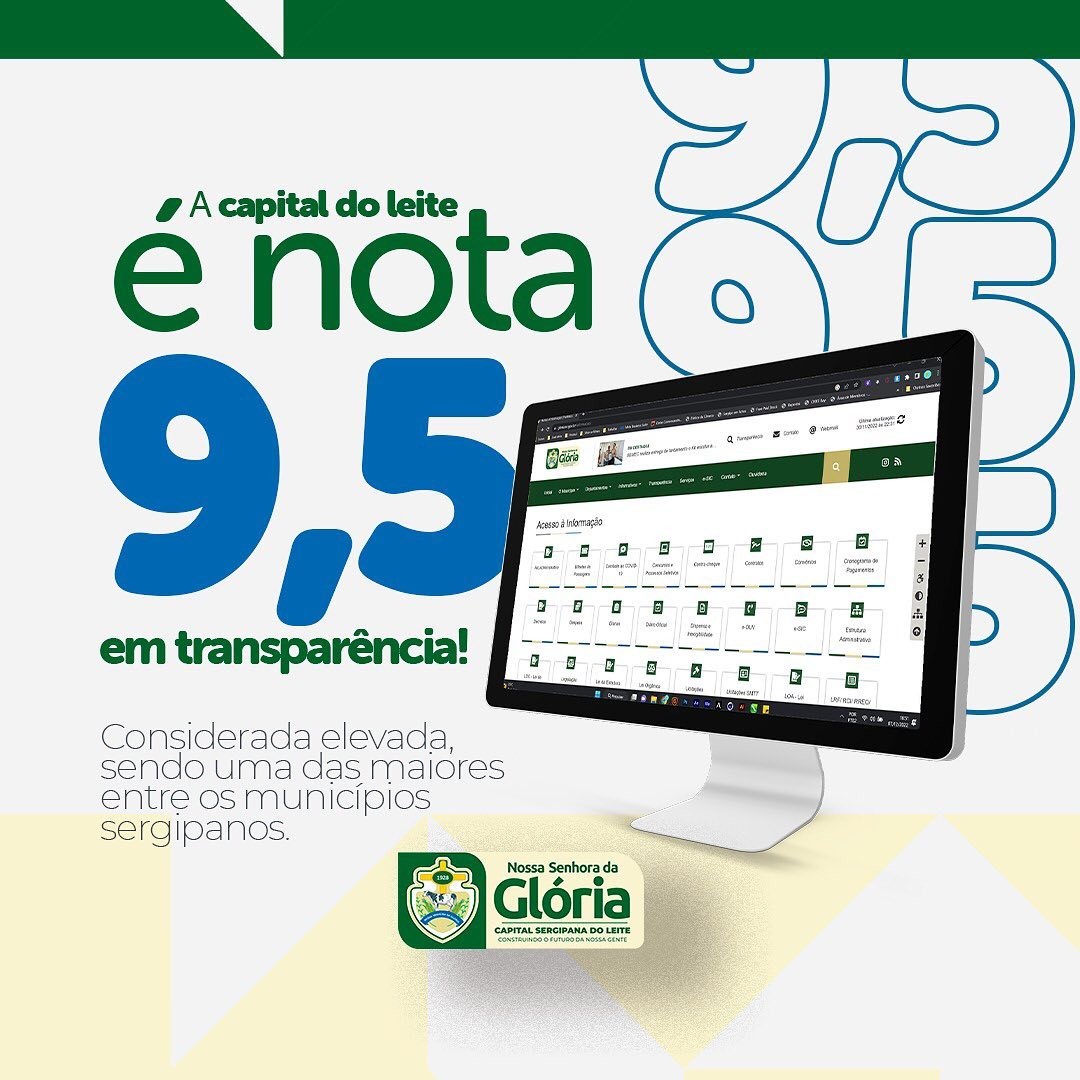 Gestão gloriense se destaca na avaliação de transparência realizada pelo TCE-SE