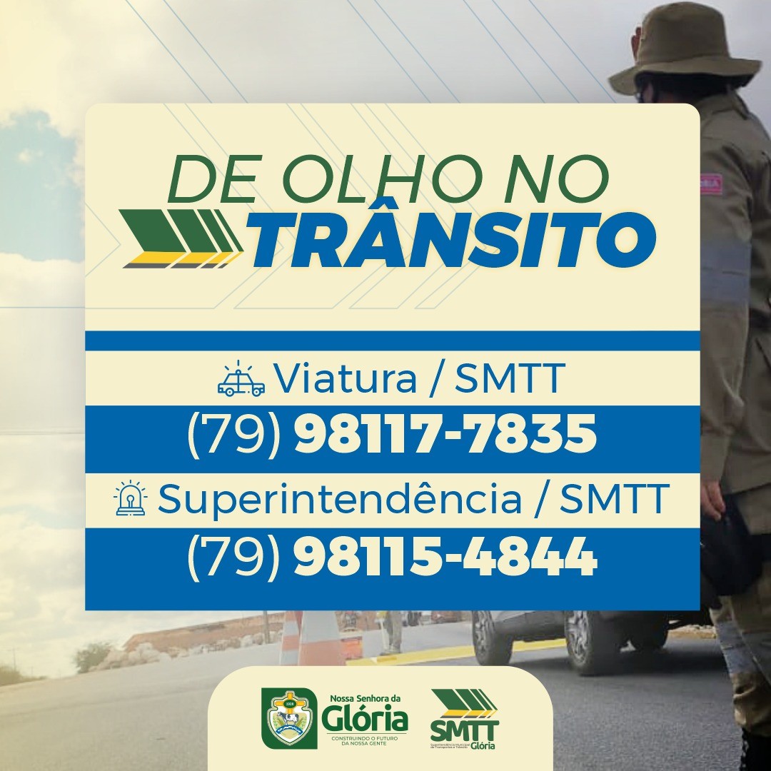 A SMTT/Glória disponibiliza canais direto com o cidadão