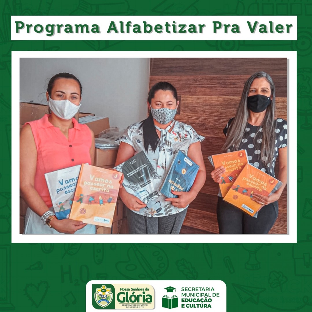 Glória recebe material complementar do "Programa Alfabetizar pra Valer"